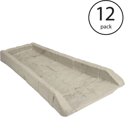 Easy Assembly Downspout Splash Block, Poly Composite, Light Taupe