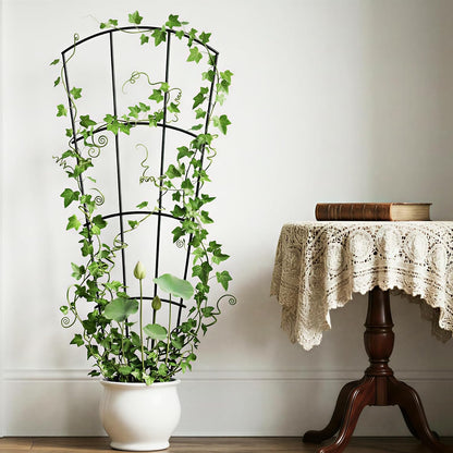 Thealyn 24" Metal Plant Trellis, Climbing Plant Support, 4 Pack (Green)