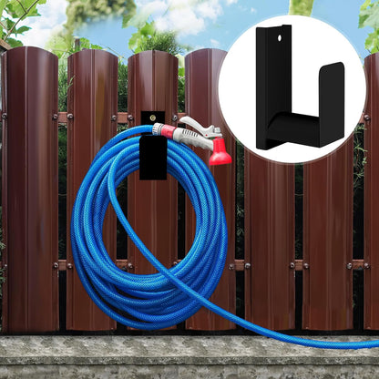 Garden Hose Holder Wall Mount Metal, White