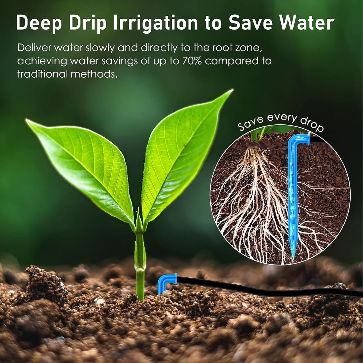 Automatic Plant Waterer Drip Irrigation System Kit for 15 Potted Plants, Indoor Self Watering System Plant Watering Devices with Programmable Water Timer for Garden Balcony Greenhouse Vacation