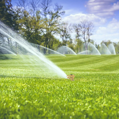 1/2 Inch Zinc Impact Sprinkler, Heavy Duty Lawn Sprinkler Head with Nozzles, Adjustable 0-360 Degree Impulse Watering Sprinklers for Large Coverage Garden Grass Yard Irrigation
