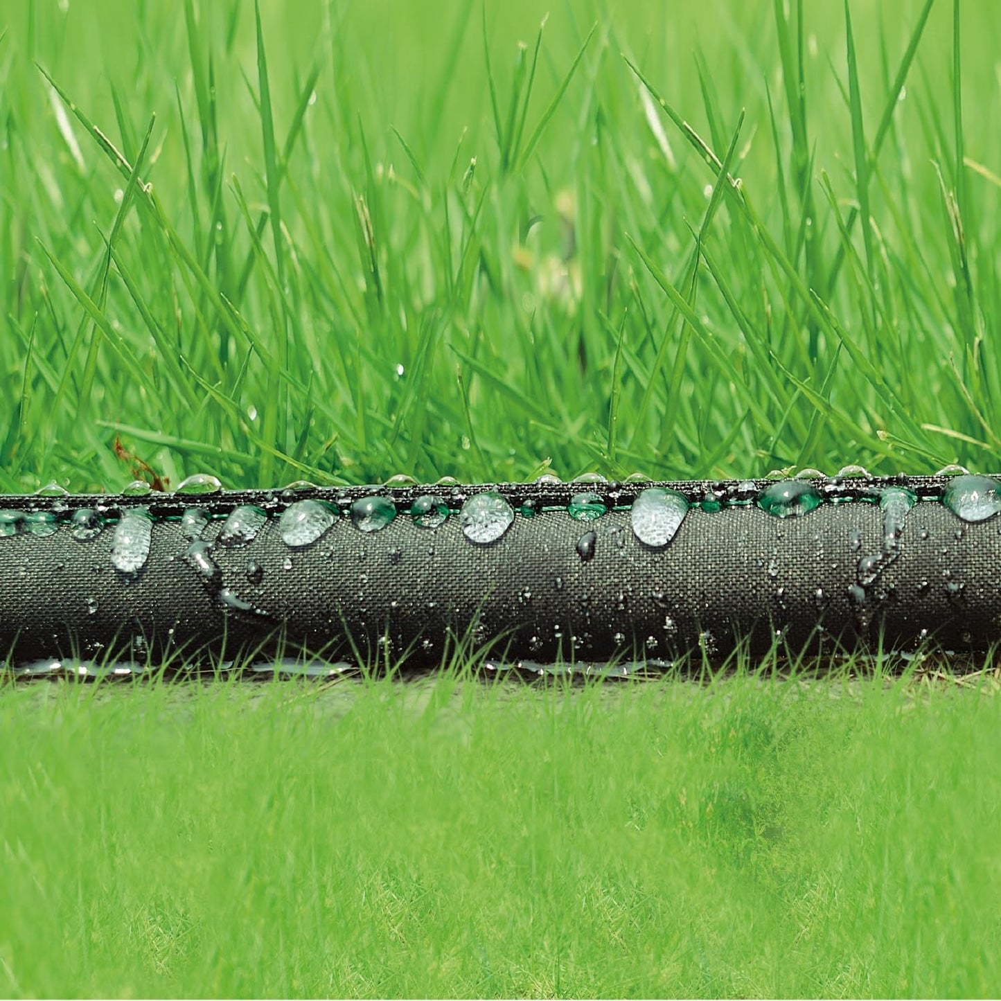 Flat Soaker Hose 100 FT for Garden, 100' (50FT x 2) Linkable Consistent Drip Irrigation Hose, Leak-free Dual-layer Design Saving 80% Water Garden System Water Hose with Holes