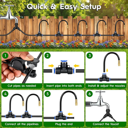 160FT Quick-Connect Drip Irrigation System