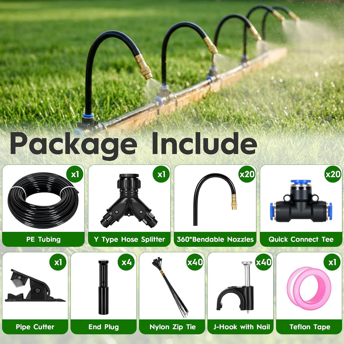 160FT Quick-Connect Drip Irrigation System