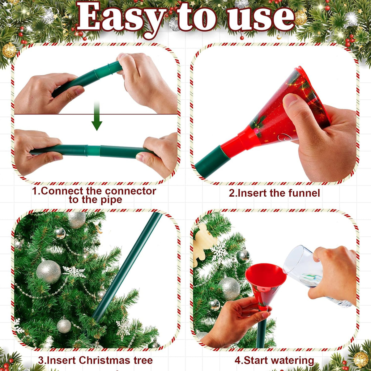 39.3 Inch Christmas Tree Watering Funnel,Christmas Tree Watering System Device,Long Tree Watering Funnel Spout for Indoor Outdoor Xmas Tree