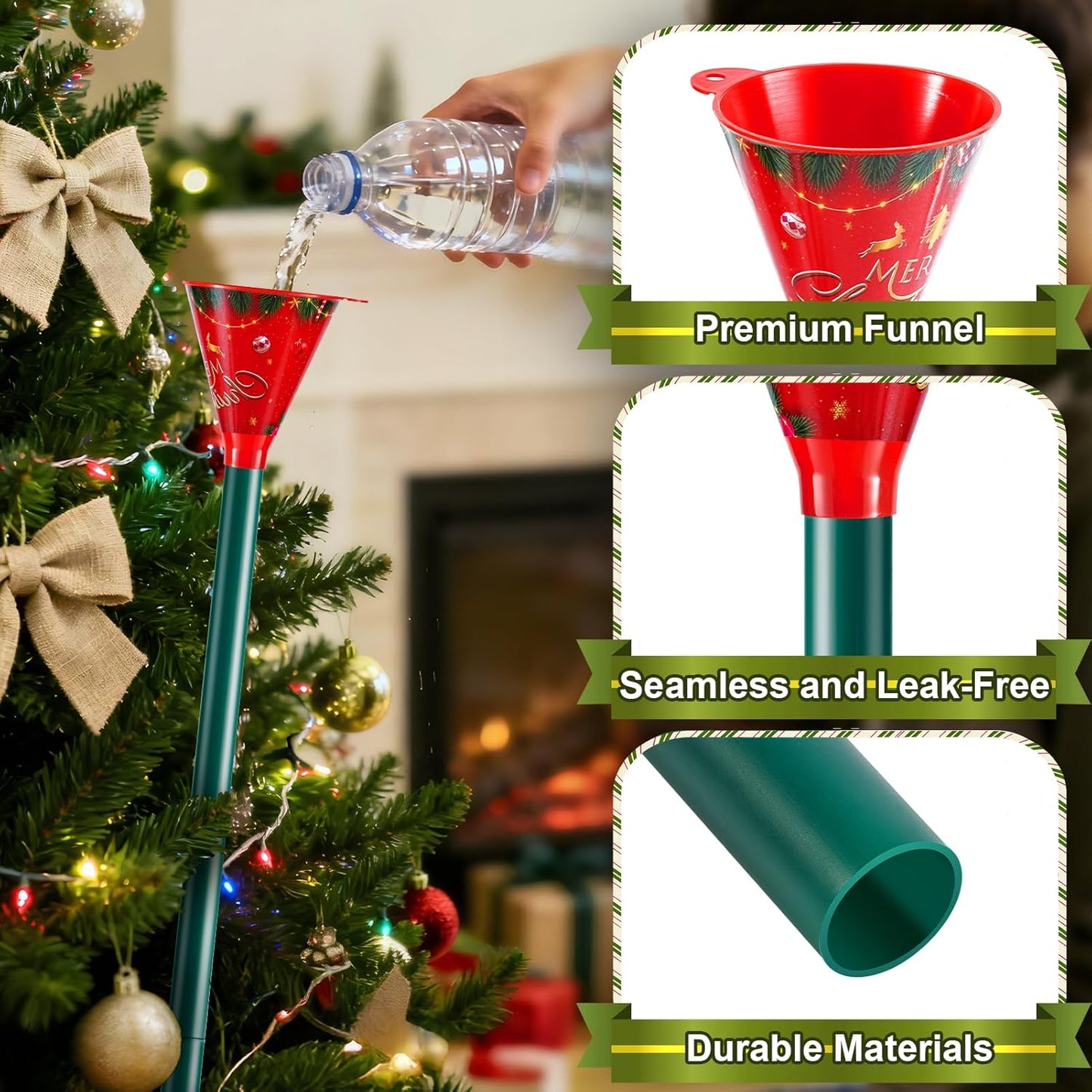 39.3 Inch Christmas Tree Watering Funnel,Christmas Tree Watering System Device,Long Tree Watering Funnel Spout for Indoor Outdoor Xmas Tree