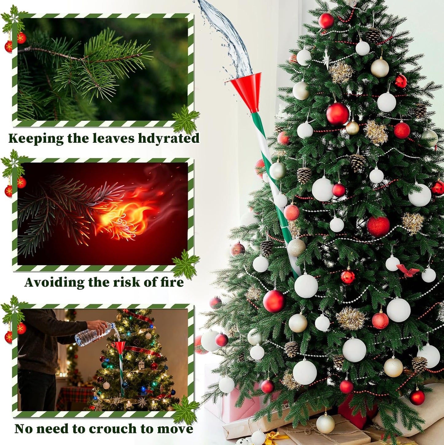 39.3 Inch Christmas Tree Watering Funnel,Christmas Tree Watering System Device,Long Tree Watering Funnel Spout for Indoor Outdoor Xmas Tree