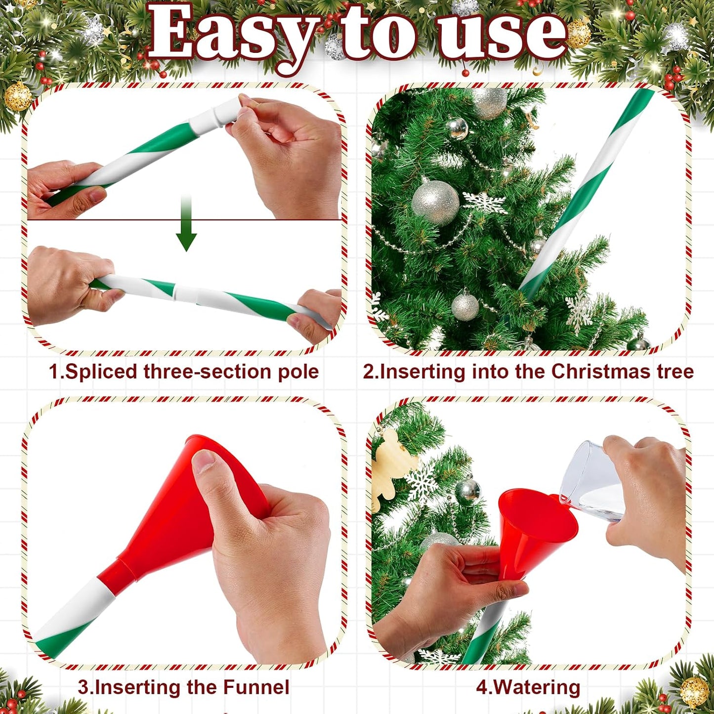 39.3 Inch Christmas Tree Watering Funnel,Christmas Tree Watering System Device,Long Tree Watering Funnel Spout for Indoor Outdoor Xmas Tree