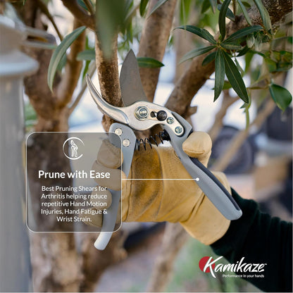 KM1-M FORCE ANVIL SHEAR- ANVIL PRUNER, Pruning Shears. Garden Pruners, Plant Pruners, Pruning Shears, Tefloned Blade Hand Pruner, Universal Garden Clippers great for garden and home