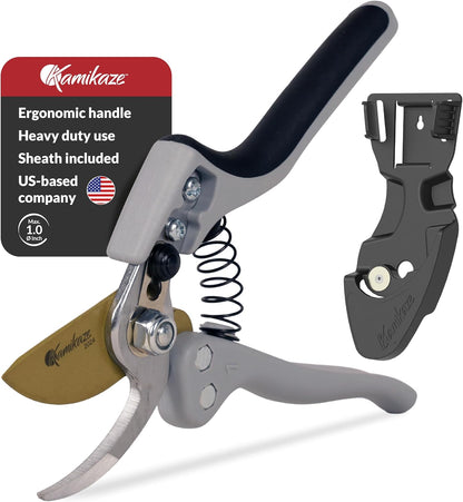KM1-M FORCE ANVIL SHEAR- ANVIL PRUNER, Pruning Shears. Garden Pruners, Plant Pruners, Pruning Shears, Tefloned Blade Hand Pruner, Universal Garden Clippers great for garden and home