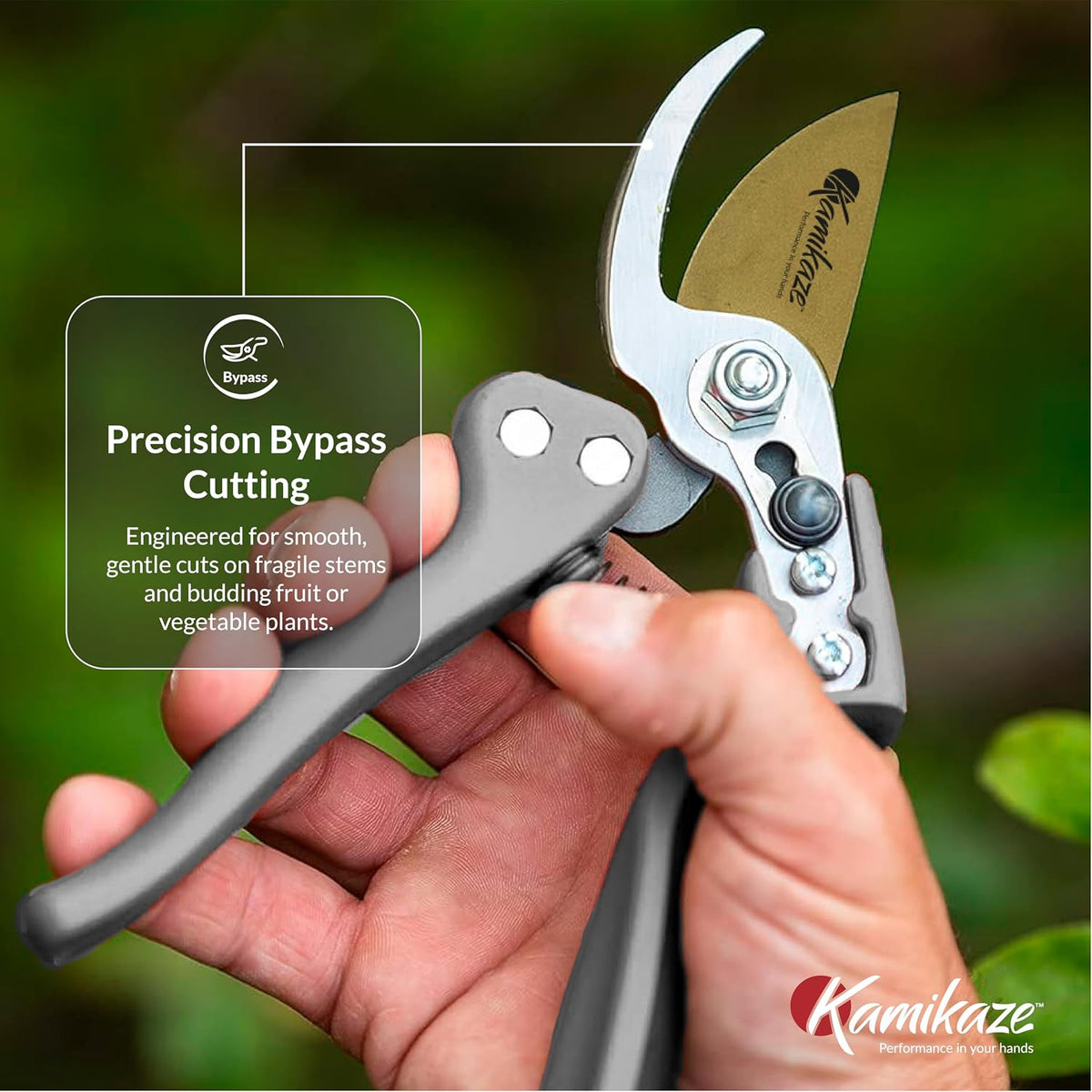 KM1-M FORCE ANVIL SHEAR- ANVIL PRUNER, Pruning Shears. Garden Pruners, Plant Pruners, Pruning Shears, Tefloned Blade Hand Pruner, Universal Garden Clippers great for garden and home