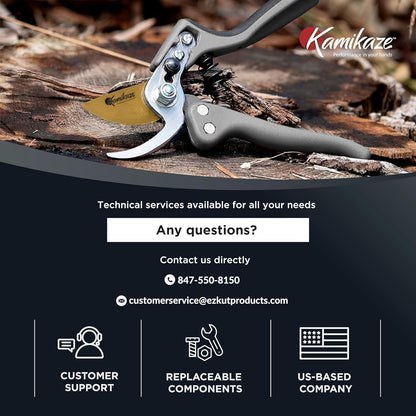 KM1-M FORCE ANVIL SHEAR- ANVIL PRUNER, Pruning Shears. Garden Pruners, Plant Pruners, Pruning Shears, Tefloned Blade Hand Pruner, Universal Garden Clippers great for garden and home