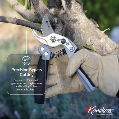 KM1-M FORCE ANVIL SHEAR- ANVIL PRUNER, Pruning Shears. Garden Pruners, Plant Pruners, Pruning Shears, Tefloned Blade Hand Pruner, Universal Garden Clippers great for garden and home