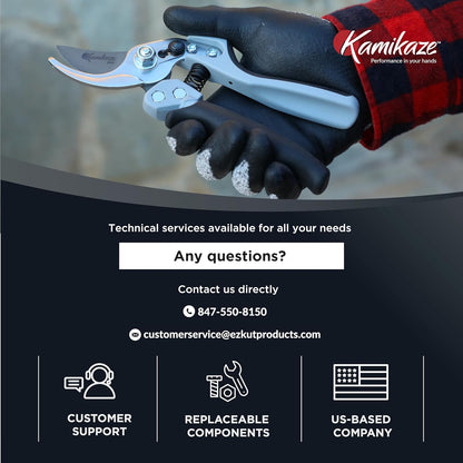 KM1-M FORCE ANVIL SHEAR- ANVIL PRUNER, Pruning Shears. Garden Pruners, Plant Pruners, Pruning Shears, Tefloned Blade Hand Pruner, Universal Garden Clippers great for garden and home