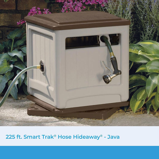 225 ft. Swivel Hideaway Hose Reel with Hose Guide and Crank Handle, Mocha/Taupe