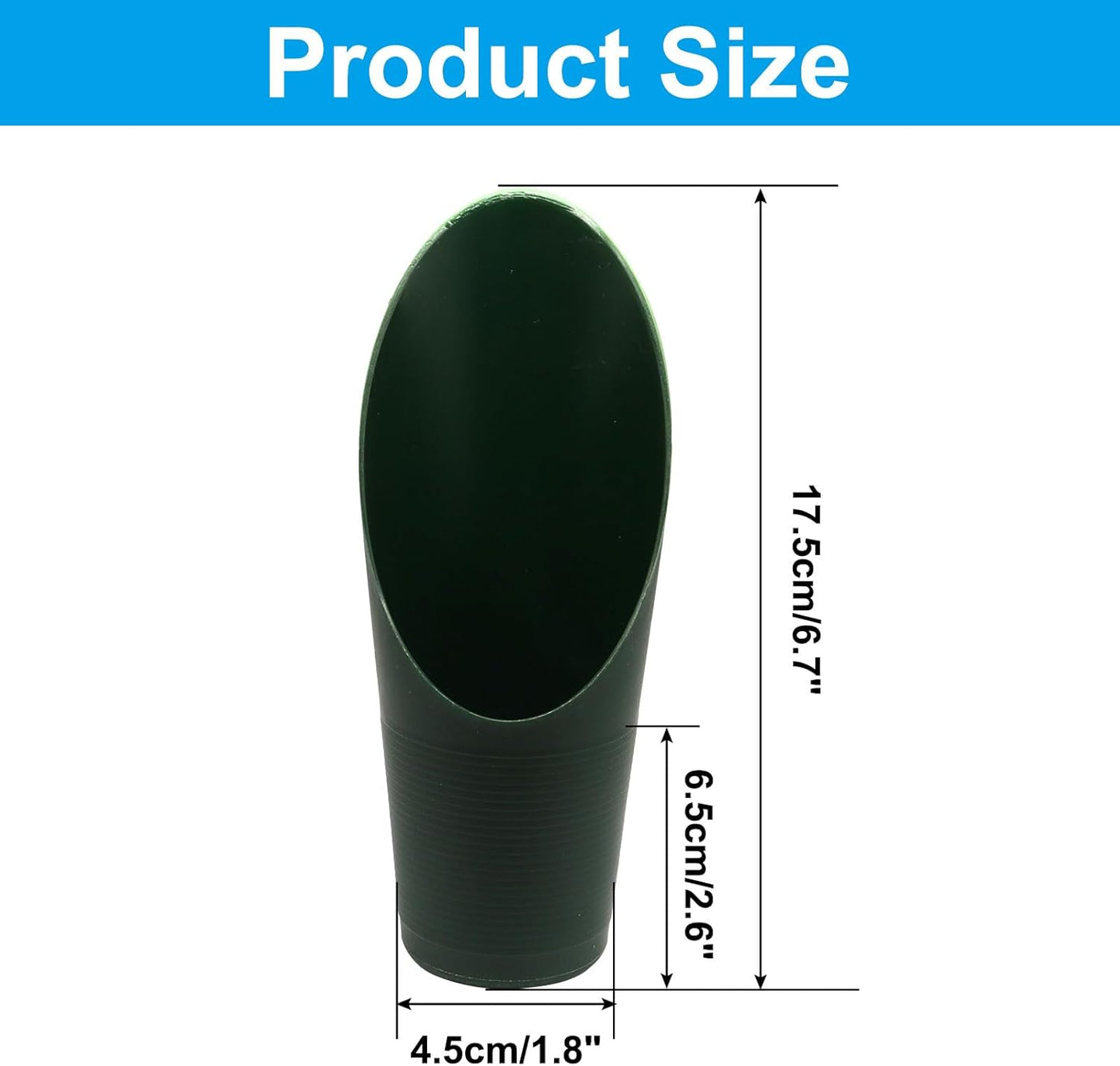 Bonsai Soil Scoops Plastic Garden Shovels, Black, 1 Pcs