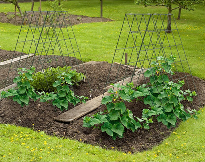 34" x 48" Foldable Metal Cucumber Trellis， for Climbing Plants, Cucumber, Vegetable, Flowers