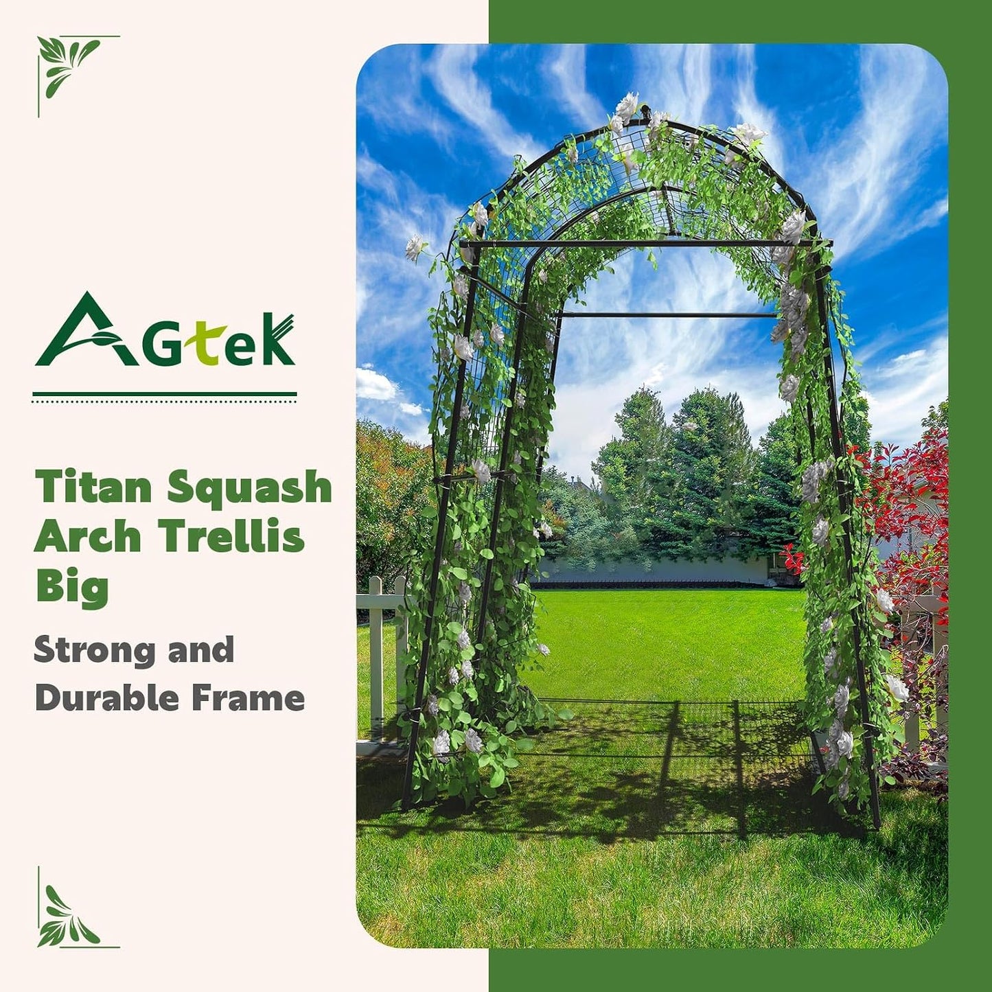 34" x 48" Foldable Metal Cucumber Trellis， for Climbing Plants, Cucumber, Vegetable, Flowers