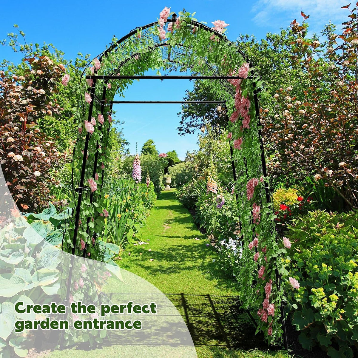 34" x 48" Foldable Metal Cucumber Trellis， for Climbing Plants, Cucumber, Vegetable, Flowers