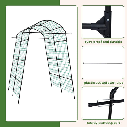 34" x 48" Foldable Metal Cucumber Trellis， for Climbing Plants, Cucumber, Vegetable, Flowers