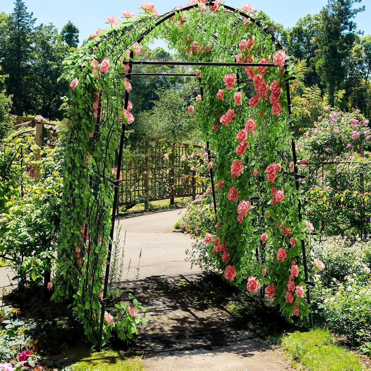 34" x 48" Foldable Metal Cucumber Trellis， for Climbing Plants, Cucumber, Vegetable, Flowers