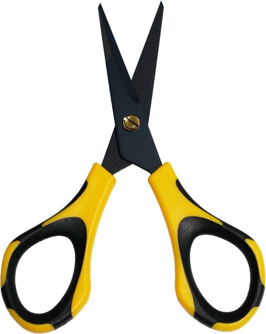 Piranha Pruner Bonsai Small Scissors, Shears Gardening Tools, Tree Cutter Trimmers, Fluorine Coated Blade, Yellow and Black