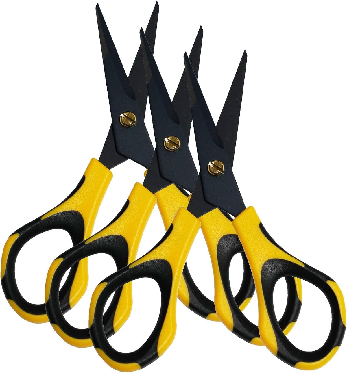 Piranha Pruner Bonsai Small Scissors, Shears Gardening Tools, Tree Cutter Trimmers, Fluorine Coated Blade, Yellow and Black