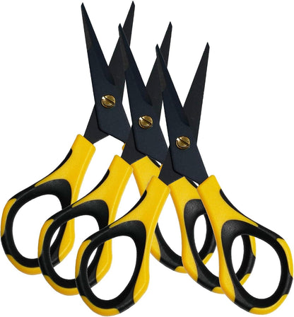 Piranha Pruner Bonsai Small Scissors, Shears Gardening Tools, Tree Cutter Trimmers, Fluorine Coated Blade, Yellow and Black