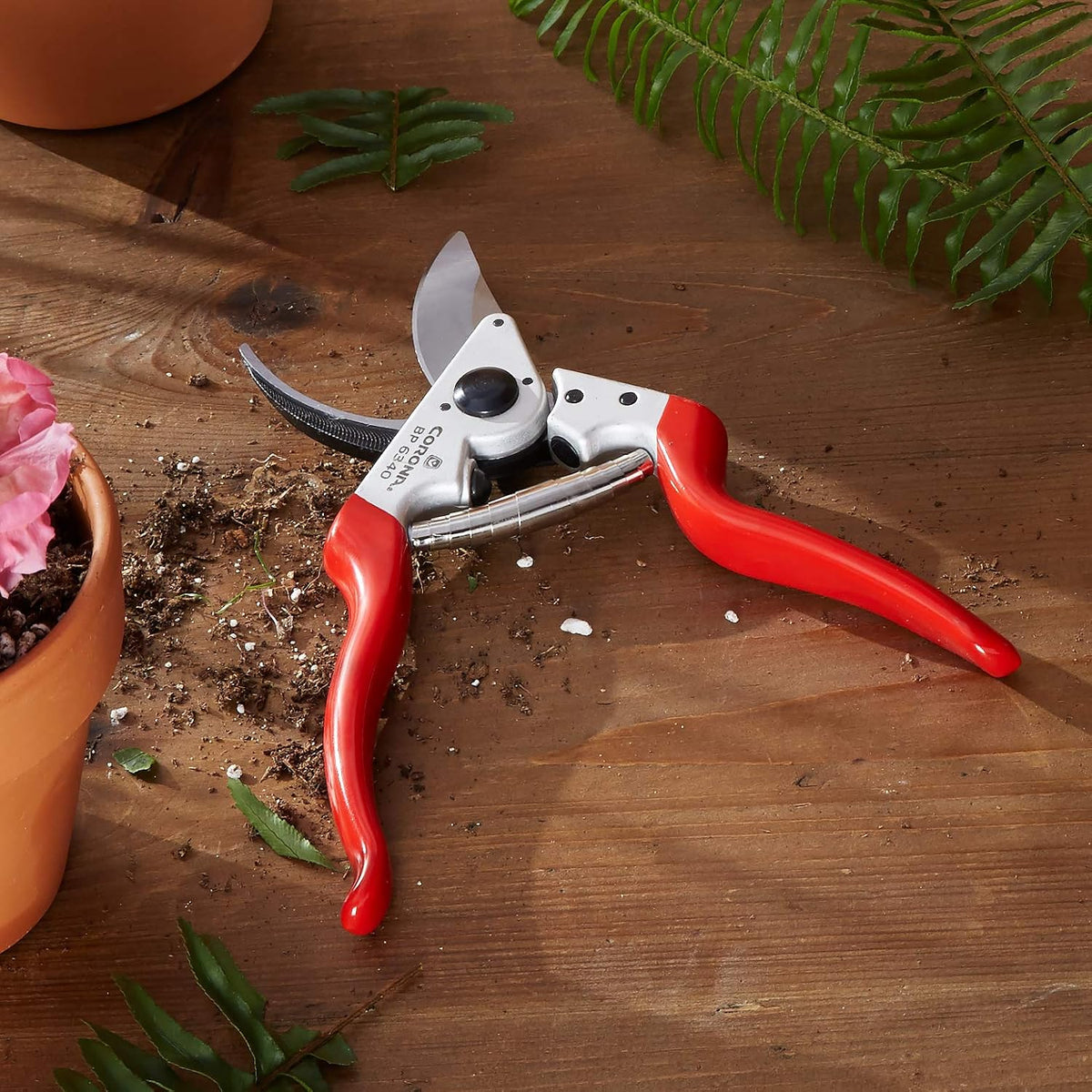 Corona BP 6340 Left Handed Forged Aluminum Bypass Pruner, 1-Inch, Red