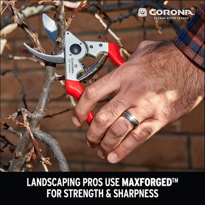 Corona BP 6340 Left Handed Forged Aluminum Bypass Pruner, 1-Inch, Red