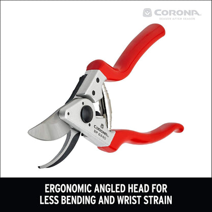 Corona BP 6340 Left Handed Forged Aluminum Bypass Pruner, 1-Inch, Red