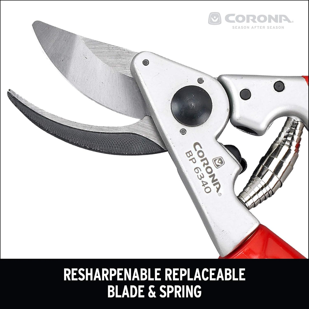 Corona BP 6340 Left Handed Forged Aluminum Bypass Pruner, 1-Inch, Red