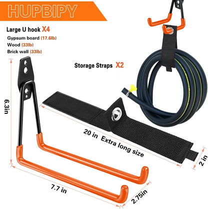 Garage Hooks Heavy Duty, Large Square Wall Hooks
