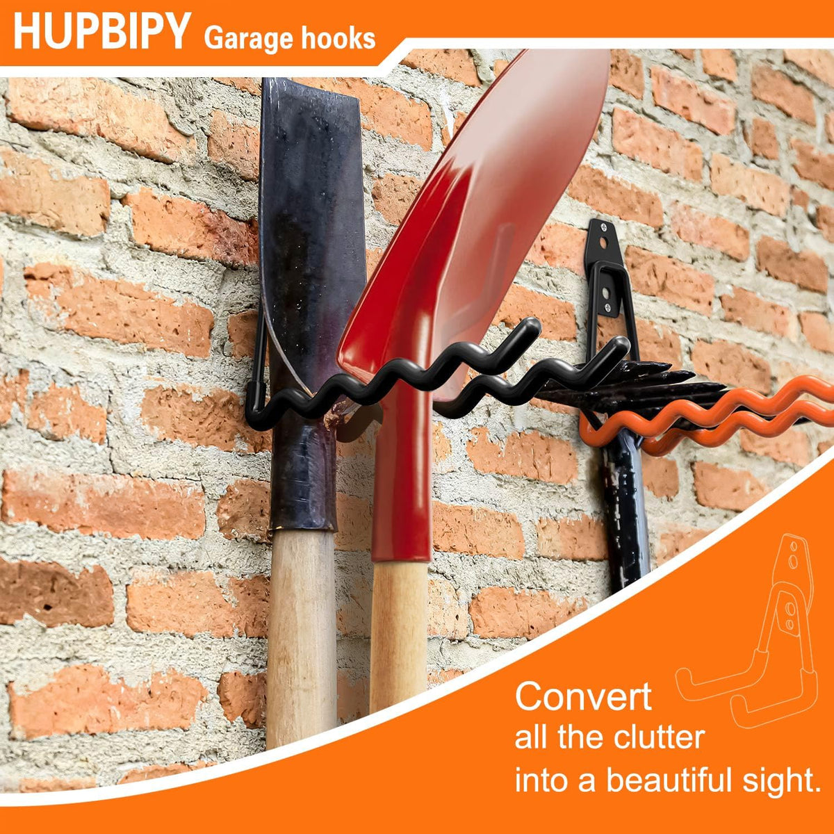 Garage Hooks Heavy Duty, Large Square Wall Hooks