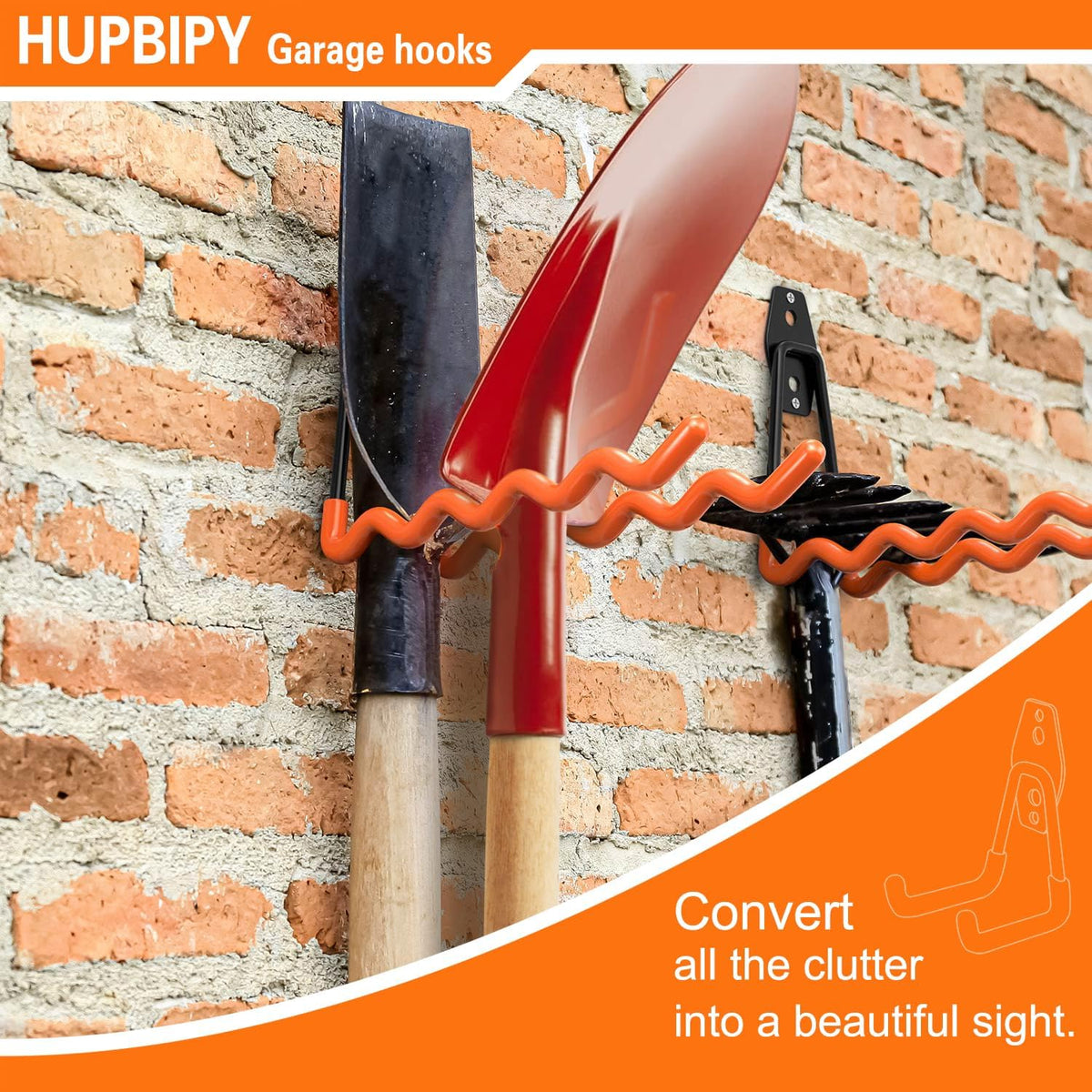 Garage Hooks Heavy Duty, Large Square Wall Hooks