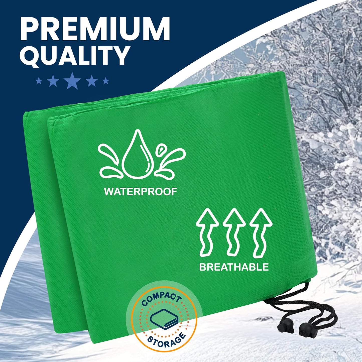 Plant Covers Freeze Protection, 78"W x 94"H Frost Cloths for Outdoor Plants & Fruit Trees with Zipper and Drawstring, Thick Winter Plant Covers - Tree Frost Blankets for Shrubs