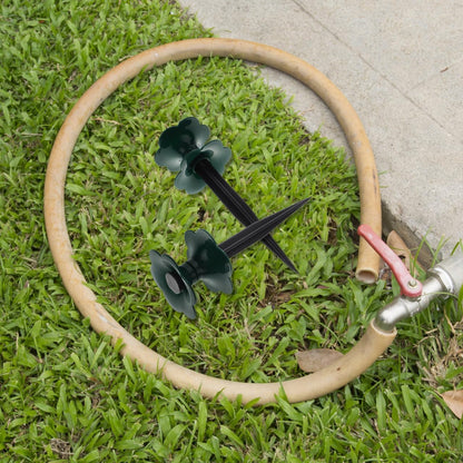 3pcs Garden Hose Guide Stakes 9.8inch Pvc Watering Pipe Winding Wheel Hose Guide Spikes for Flower Bed Plant Protection, Easy Installation