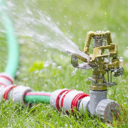 Impact Sprinklers for Yard, 360 Degree Rotating Adjustable Heavy Duty Pulsating Water Sprinkler Head with Aluminum Alloy Spike Base, for Lawn Patio Garden