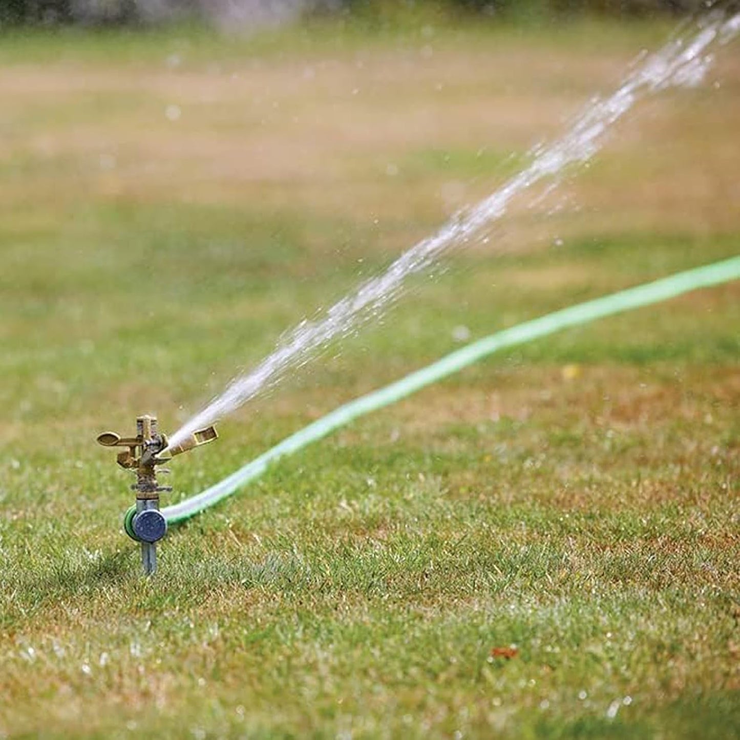 Impact Sprinklers for Yard, 360 Degree Rotating Adjustable Heavy Duty Pulsating Water Sprinkler Head with Aluminum Alloy Spike Base, for Lawn Patio Garden