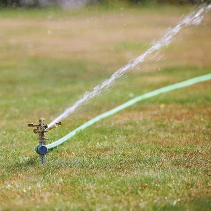 Impact Sprinklers for Yard, 360 Degree Rotating Adjustable Heavy Duty Pulsating Water Sprinkler Head with Aluminum Alloy Spike Base, for Lawn Patio Garden