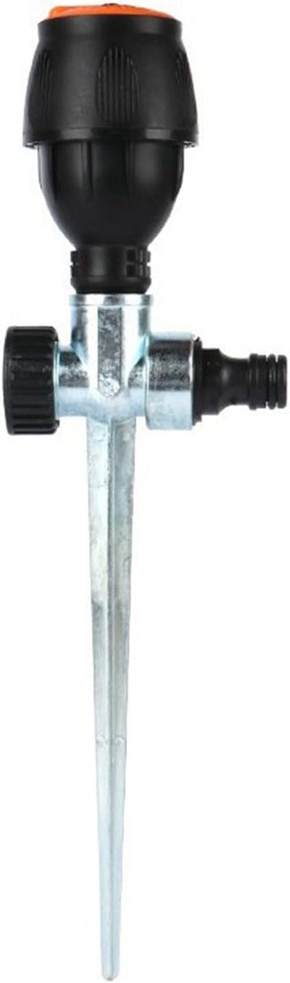 Impact Sprinklers for Yard, 360 Degree Rotating Adjustable Heavy Duty Pulsating Water Sprinkler Head with Aluminum Alloy Spike Base, for Lawn Patio Garden