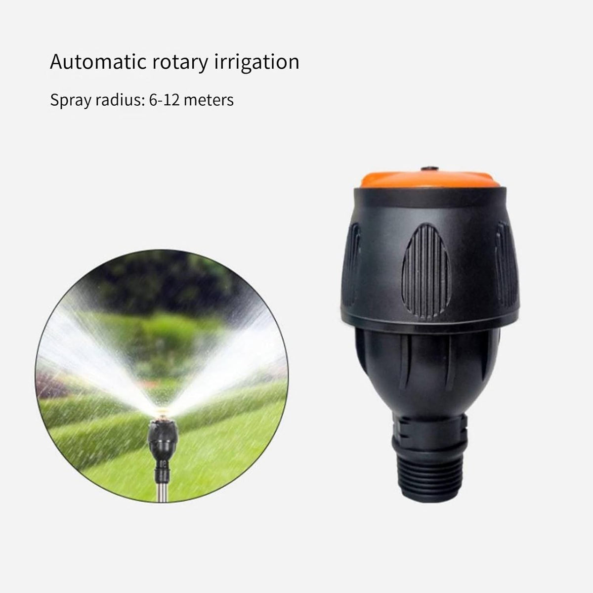 Impact Sprinklers for Yard, 360 Degree Rotating Adjustable Heavy Duty Pulsating Water Sprinkler Head with Aluminum Alloy Spike Base, for Lawn Patio Garden