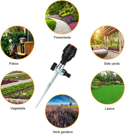 Impact Sprinklers for Yard, 360 Degree Rotating Adjustable Heavy Duty Pulsating Water Sprinkler Head with Aluminum Alloy Spike Base, for Lawn Patio Garden