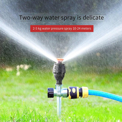 Impact Sprinklers for Yard, 360 Degree Rotating Adjustable Heavy Duty Pulsating Water Sprinkler Head with Aluminum Alloy Spike Base, for Lawn Patio Garden