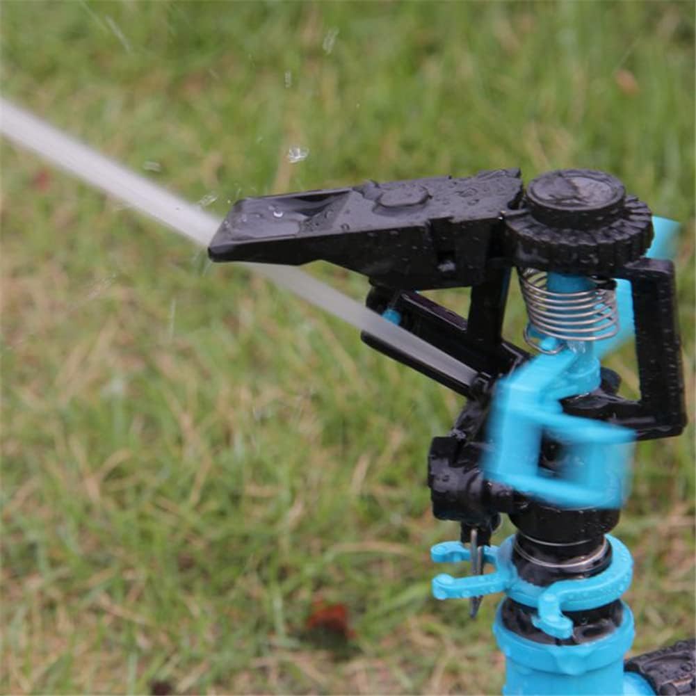Impact Sprinklers for Yard, 360 Degree Rotating Adjustable Heavy Duty Pulsating Water Sprinkler Head with Aluminum Alloy Spike Base, for Lawn Patio Garden