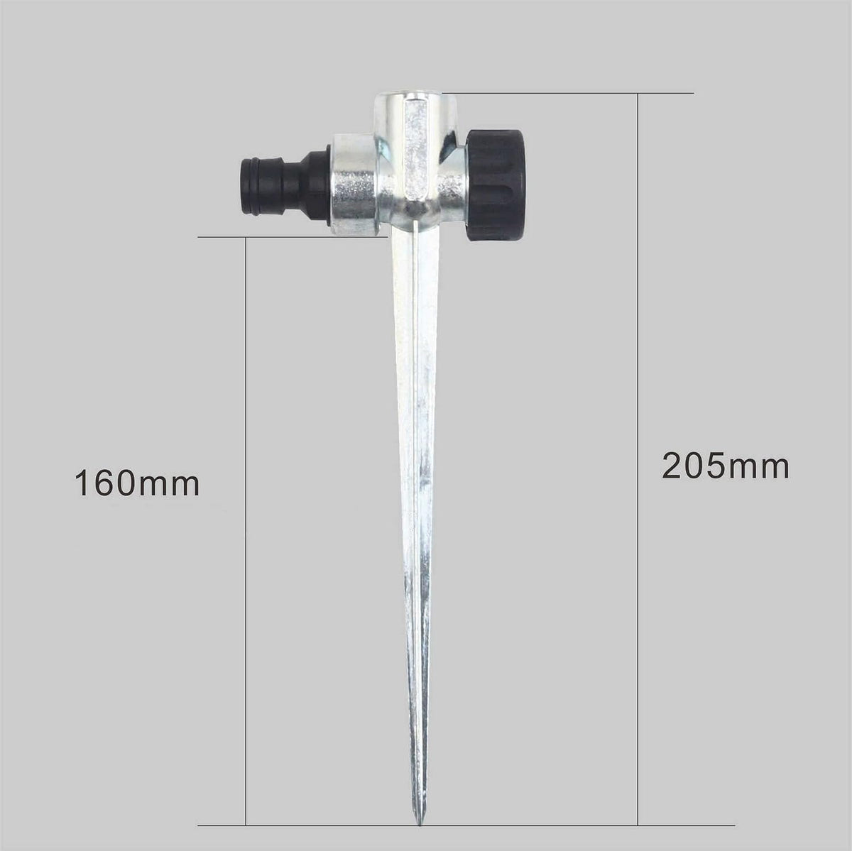 Impact Sprinklers for Yard, 360 Degree Rotating Adjustable Heavy Duty Pulsating Water Sprinkler Head with Aluminum Alloy Spike Base, for Lawn Patio Garden