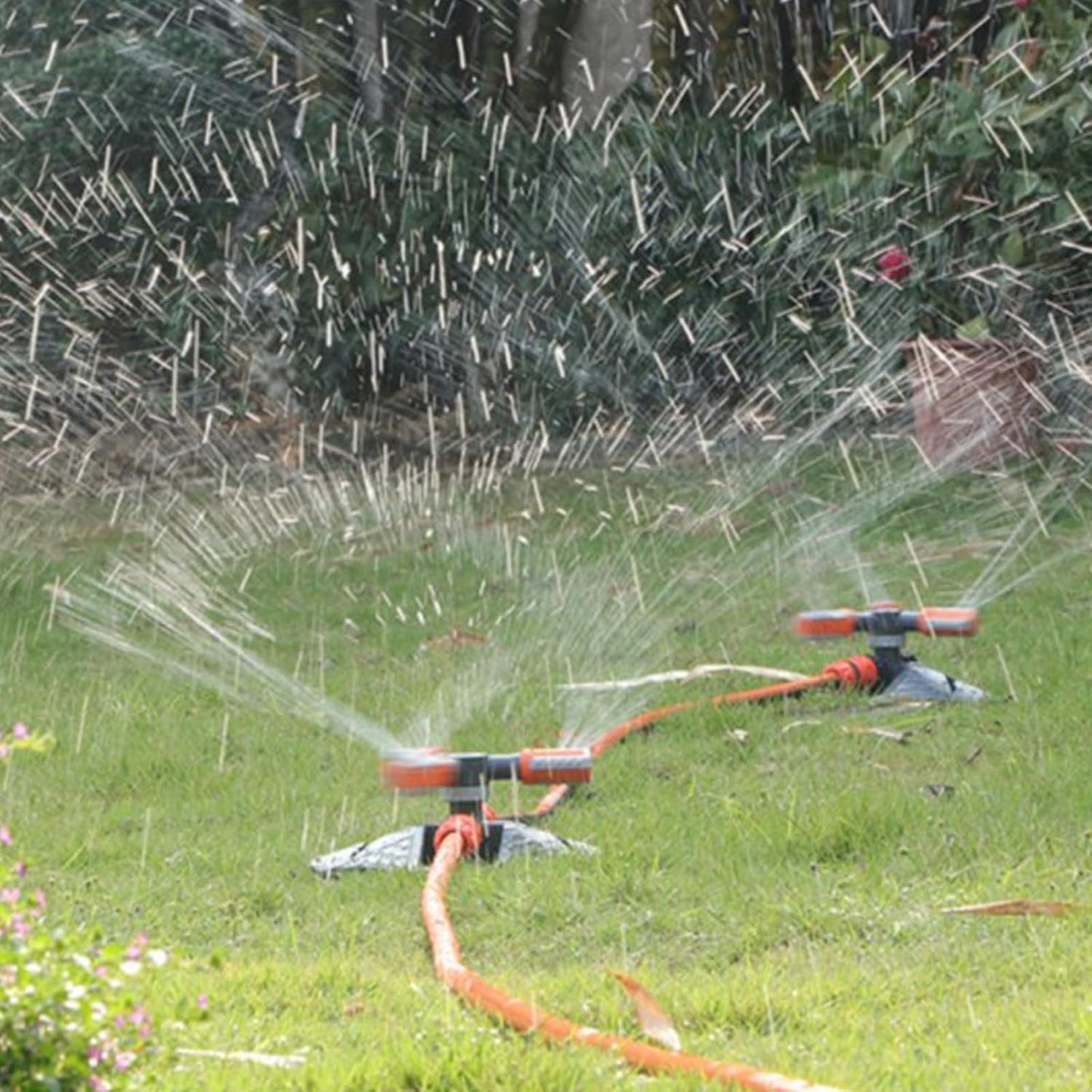 Impact Sprinklers for Yard, 360 Degree Rotating Adjustable Heavy Duty Pulsating Water Sprinkler Head with Aluminum Alloy Spike Base, for Lawn Patio Garden