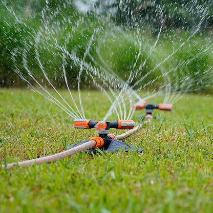 Impact Sprinklers for Yard, 360 Degree Rotating Adjustable Heavy Duty Pulsating Water Sprinkler Head with Aluminum Alloy Spike Base, for Lawn Patio Garden