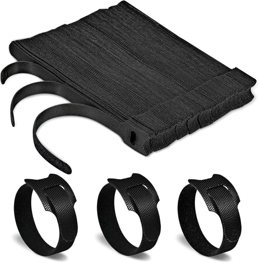 100 Pcs 6-Inch Reusable Hook and Loop Ties: Versatile Cable Management Solution & Ideal Gardening Fasteners - Dual-use Cord Wraps & Plant Ties