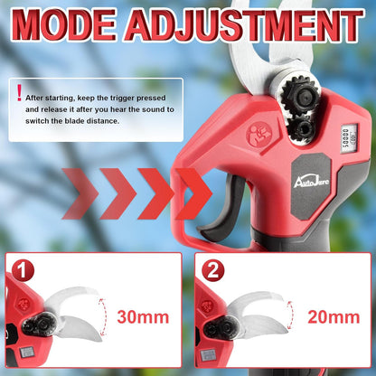 Electric Pruning Shears 0.8-1.2 Inch Brushless Cordless Shears Compatible with Milwaukee 18V Battery (NO Battery) with LCD Display SK5 Steel Blades for Gardening